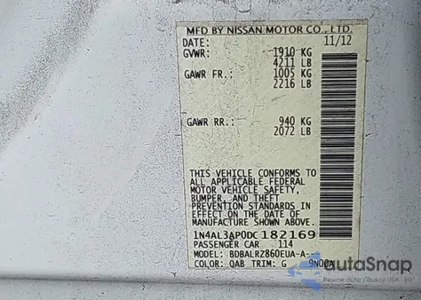 2013 Nissan Altima 2.5 S from USA, damaged, VIN 1N4AL3AP0DC182169